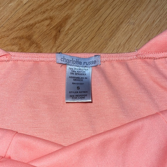 Coral Crop Top - Picture 3 of 3